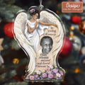 Personalized Angel Memorial Acrylic Ornament - Upload Photo - Memorial Gift Idea For Family Member/Pet Lover - In Loving Memory