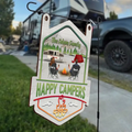 Personalized Camping Wooden Sign - Gift Idea for Camping Lovers/Couple/Family - Couple/Parents With Up to 3 Children and 3 Pets - Happy Campers