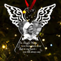Personalized Christmas Angel Heart Memorial Acrylic Ornament - Upload Photo - Gift Idea For Christmas/ Family Member - In My Heart You Will Always Stay