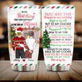 Personalized Christmas Couple Tumbler - Christmas Gift Idea For Couple - You Are The Happy To My Holiday