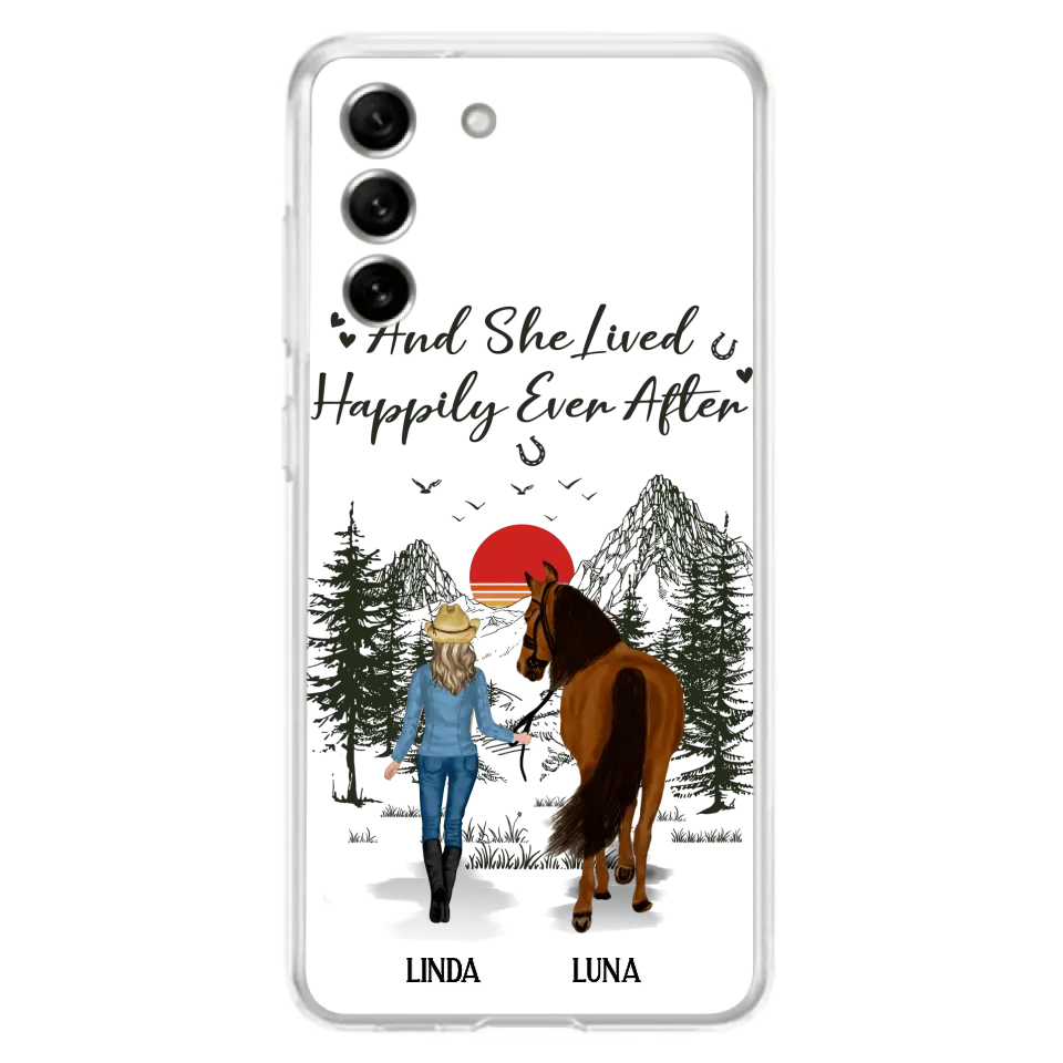 Personalized Horse Phone Case -  Gift Idea For Horse Lovers - Up to 6 Horses