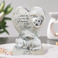 Personalized Memorial Acrylic Plaque - Gift Idea For Christmas/Dog Owner - Upload Dog Photo - Once By My Side, Forever In My Heart