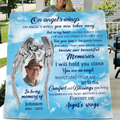 Personalized Memorial Fleece Throw Blanket & Quilt - Upload Photo - Memorial Gift Idea For Family Member - In My Heart You Will Always Stay
