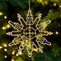 Personalized Funny Snow Flake Acrylic Ornament - Christmas Gift Idea for Couple/Him