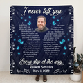 Personalized Memorial Quilt/Fleece Throw Blanket - Upload Photo - Memorial Gift Idea For Family Member - I Watch You Every Day