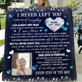 Personalized Memorial Quilt/Fleece Throw Blanket - Upload Photo - Memorial Gift Idea For Family Member - I Never Left You I Watch You Everyday
