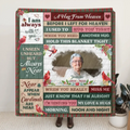 Personalized Memorial Quilt/Fleece Throw Blanket - Upload Photo - Memorial Gift Idea For Family Member - I Am Always With You