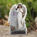 Personalized Praying Angel Memorial Acrylic Plaque - Upload Photo - Christmas Memorial Gift Idea For Family Member - God Has You In His Arms I Have You In My Heart