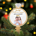 Custom Personalized Engagement Tree Topper - Upload Photo - Christmas 2026 Gift For Couple - Our First Christmas Engaged