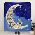 Personalized Dog Memorial Quilt/Fleece Blanket - Up to 4 Dogs - Memorial Gifr For Dog Lover - Don't Cry For Me Mom! I'm Ok!
