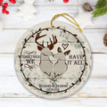 Personalized Old Buck & Sweet Doe Ornament - Best Gift For Couple
