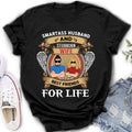 Personalized Wife And Husband Shirt/Hoodie - Gift Idea For Couple/Him/Her - Smartass Husband And Stubborn Wife Best Friends For Life