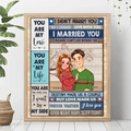 Personalized Couple Husband And Wife Poster - Gift Idea For Couple/Him/Her/Valentine's Day - I Can't Live Without You