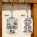 Personalized Couple Aluminum Keychain - Gift Idea For Couple/Dog Lovers - Up to 5 Dogs - Keys To Our Home