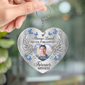 Personalized Memorial Photo Heart Acrylic Keychain - Memorial Gift Idea For Family Member - Always Loved Never Forgotten Forever Missed
