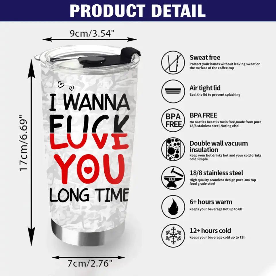 Personalized Couple Tumbler - Gift Idea For Him/Her/Couple/Valentine's Day - I Love You