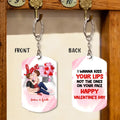 Personalized Couple Aluminum Keychain - 
 Gift Idea For Couple/Valentine's Day - I Wanna Kiss Your Lips