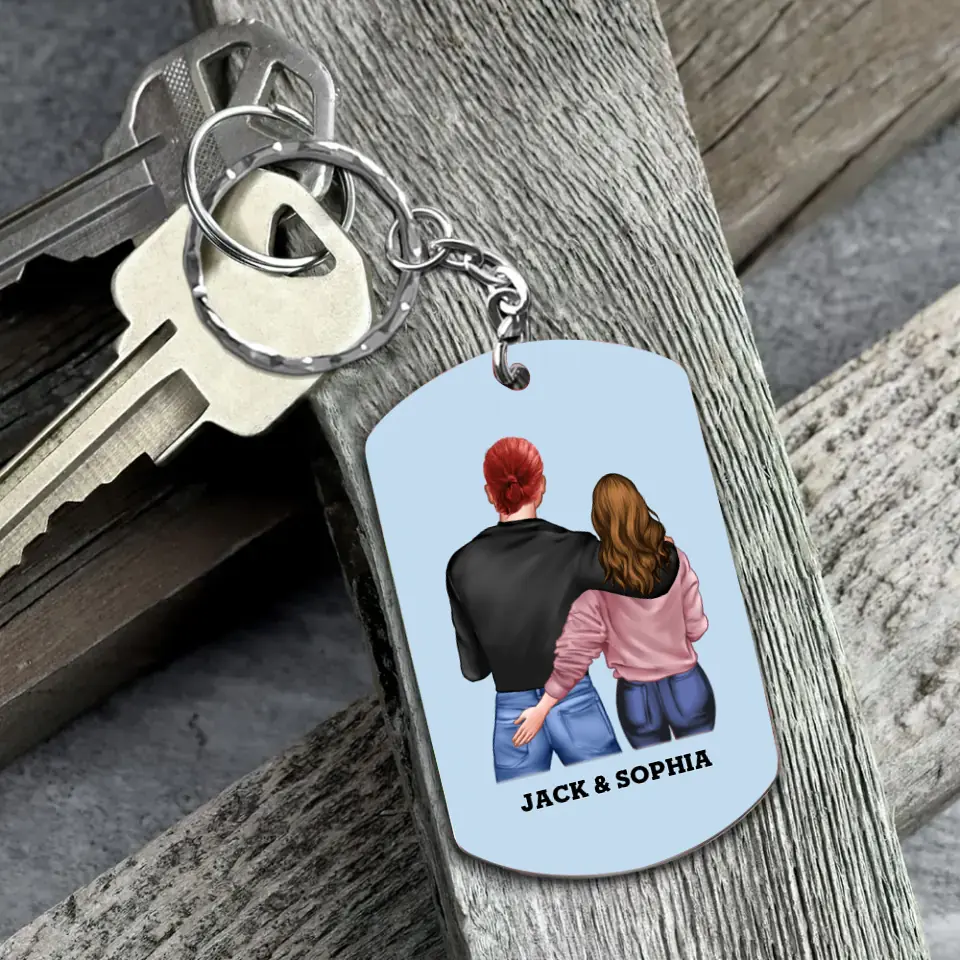 Personalized To My Husband Aluminum Keychain - Gift Idea For Him/Husband - I Am So Lucky To Share It With You