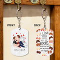 Personalized Couple Aluminum Keychain - Gift Idea For Couple/Him/Her/Wife - I Love You With All My Boobs