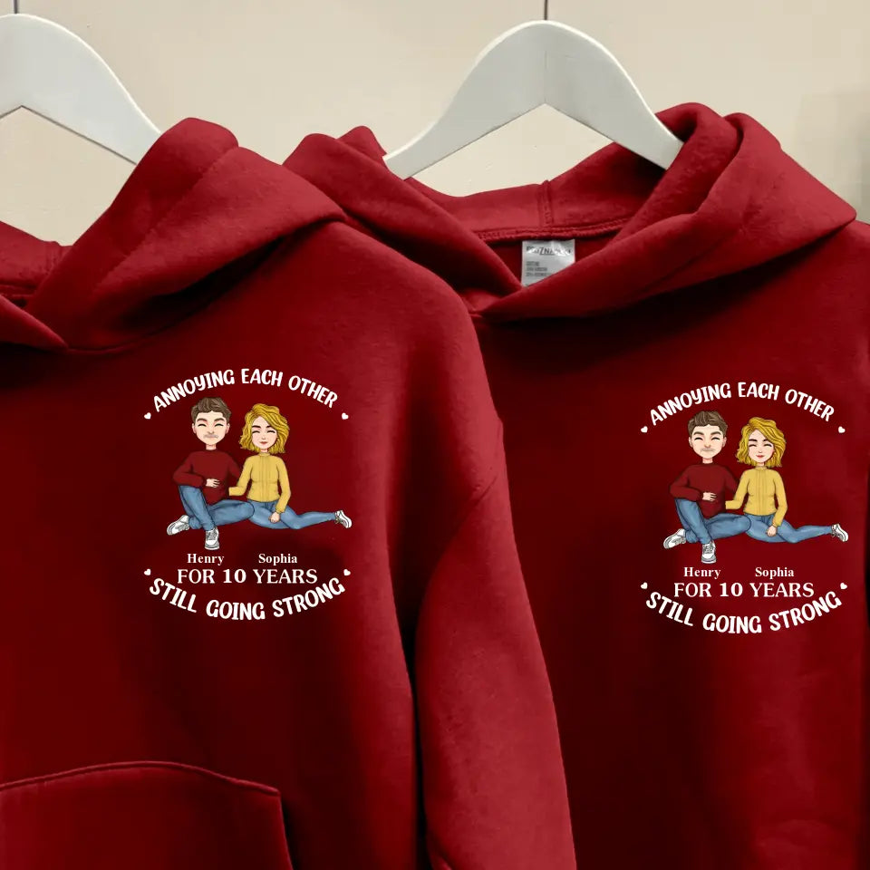 Personalized Couple Hoodie - Valentine's Day Gift Idea for Couple - Annoying Each Other