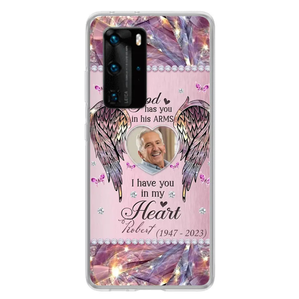 Custom Personalized Memorial Phone Case - Memorial Gift Idea For Family - Case For Oppo/Xiaomi/Huawei - God Has You In His Arms