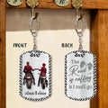 Personalized Riding Couple Aluminum Keychain - Gift Idea For Couple/Her/Him - The Road Is Calling And I Must Go