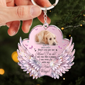 Personalized Memorial Paw Wings Dog Acrylic Keychain - Memorial Gift Idea For Pet Lover - Upload Photo - Don't Cry For Me Mom I'm Ok