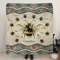 Personalized Grandma Bee Quilt/Fleece Throw Blanket  - Gift Idea For Grandma - Up to 10 Bees