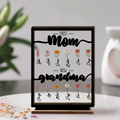 Personalized Mom Wooden Acrylic Plaque - Up to 12 People - Mother's Day Gift Idea for Mom/Grandma - First Mom Now Grandma