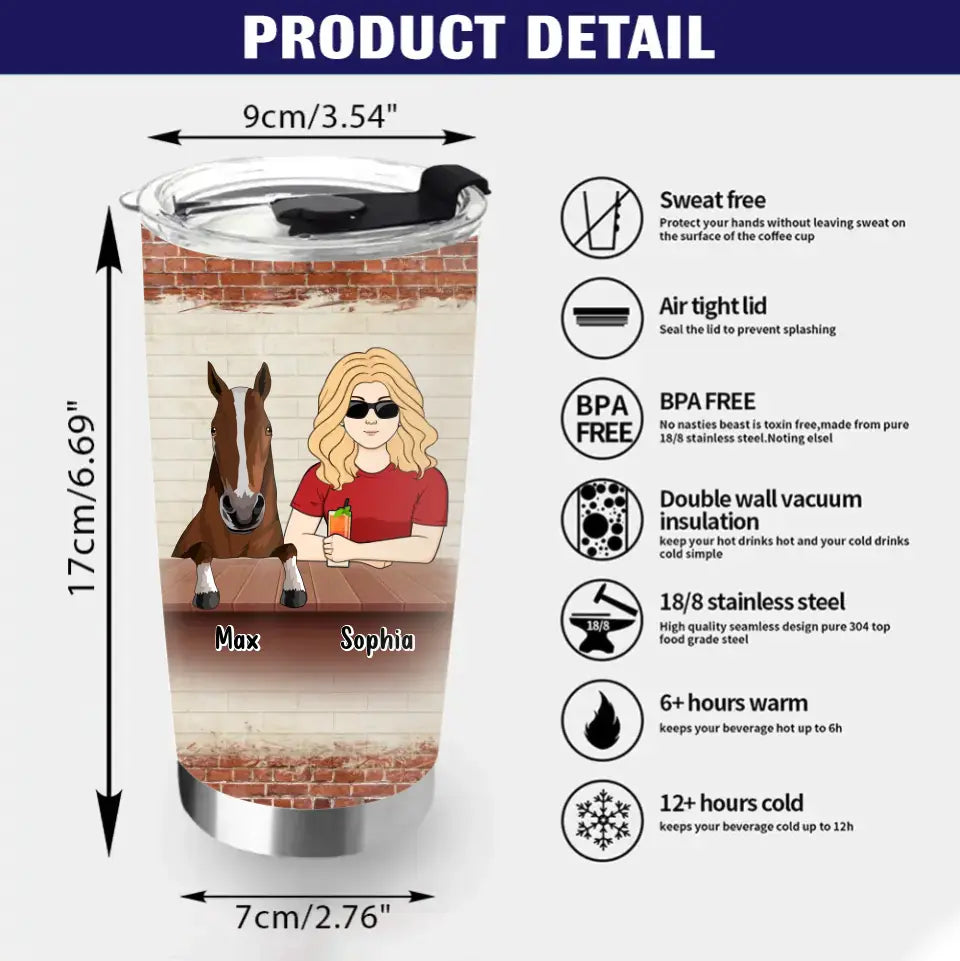 Personalized Horse Mom Tumbler - Gift Idea For Horse Lover/Happy Mother's Day - I'm A Horse Mom