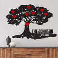Personalized Family Cut Metal Sign - Up to 8 Hearts - Mother's Day/Father's Day Gift Idea for Family