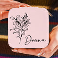Personalized Birth Flower Jewelry Box - Gift Idea for Mother's Day/Birthday