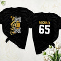 Personalized Football Mom AOP T-Shirt - Mother's Day Gift Idea for Mom/Grandma