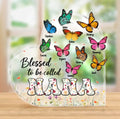 Personalized Grandma Butterfly Acrylic Plaque - Mother's Day Gift Idea For Grandma/Mom - Up to 10 Kids - Blessed To Be Called Nana