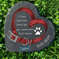 Personalized Dog Collar Memorial Heart Lithograph - Memorial Gift For Dog Lover - If Love Could Have Saved You, You Would Have Lived Forever