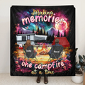 Personalized Camping Quilt/Fleece Throw Blanket/Pillow Cover - Gift Idea For Family/Camping Lover - Making Memories One Campfire At A Time