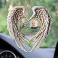 Personalized Memorial Wings Acrylic Car Ornament - Memorial Gift Idea For Family Member/Pet Lover - Upload Photo - Forever In My Heart
