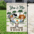 Personalized Camping Flag Sign - Best Gift For Camping Lovers/Dog Lovers - Up to 7 Dogs - You & Me And The Dogs