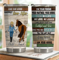 Personalized Horse Girl Tumbler - Up to 4 Horses - Gift Idea For Horse Lover - Just A Girl Who Loves Horses
