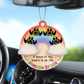 Personalized Pet Acrylic Car Ornament - Up to 4 Pets - Memorial Gift Idea For Pet Lover - A Piece Of My Heart Is At The Rainbow Bridge