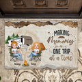 Personalized Chibi Couple Doormat - Best Gift Idea For Couple/Camping Lovers - Making Memories One Trip At A Time
