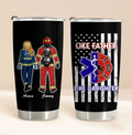 Personalized Dad Tumbler - Father's Day Gift Idea for Firefighter/EMS - Like Father Like Daughter