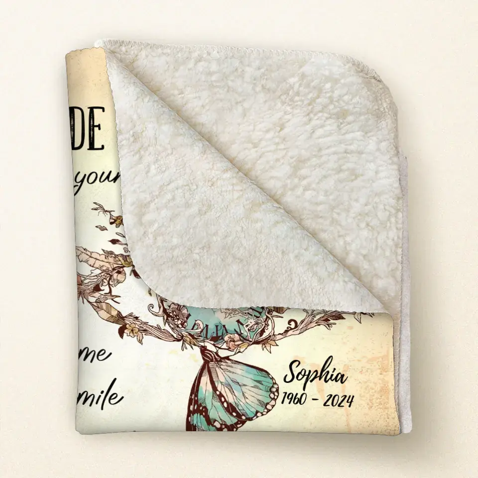 Personalized Memorial Fleece Throw Blanket/Quilt - Memorial Gift Idea For Family Member - I Hide My Tears