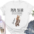 Personalized Bear Family Shirt/Hoodie - Up to 5 Kids - Gift for Mother's Day/Father's Day - Papa Bear Like A Normal Papa But More Awesome