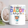 Personalized Daddy 3D Inflated Effect Coffee Mug - Up to 6 Kids - Father's Day Gift Idea