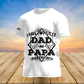 Personalized Dad AOP T-Shirt - Up to 10 Kids - Father's Day Gift Idea For Dad Papa - I Have Two Titles Dad And Papa I Rock Them Both