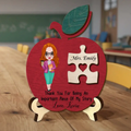 Personalized Teacher 2 Layered Wooden Art - Gift Idea for Teachers' Day - Thank You For Being An Important Piece Of My Story