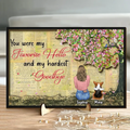 Personalized Dog Memorial 2 Layered Wooden Art - Up to 3 Dogs/Cats/Rabbits - Gift Idea For Dog Lover - You Were My Favorite Hello And My Hardest Goodbye