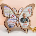 Personalized Memorial Butterfly 2 Layered Wooden Art - Upload Photo - Keepsake Gift Idea For Family Member - I'm Always With You