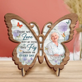 Personalized Memorial Butterfly 2 Layered Wooden Art - Upload Photo - Up to 3 People - Memorial Gift For Family Member - Those We Love Don't Go Away They Fly Beside Us Every Day